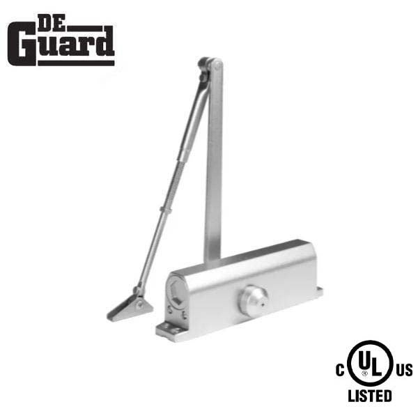 Deguard Hydraulic Door Closer Back Check+Hold To Open Grade1- Satin Nickel (1-6) DDC1500-BCDA-SN